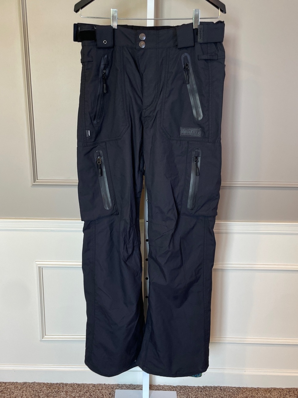 Thirtytwo Men's Snowboard Recycled Pants Medium Black Cargo Pockets Utility